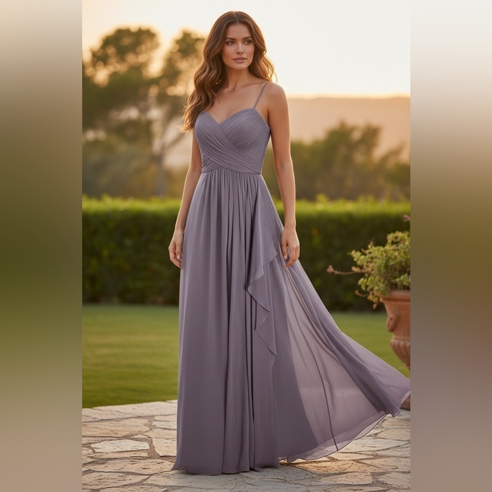 Bill Levkoff Purple Maxi Dress - Flowy and Formal - Size 18